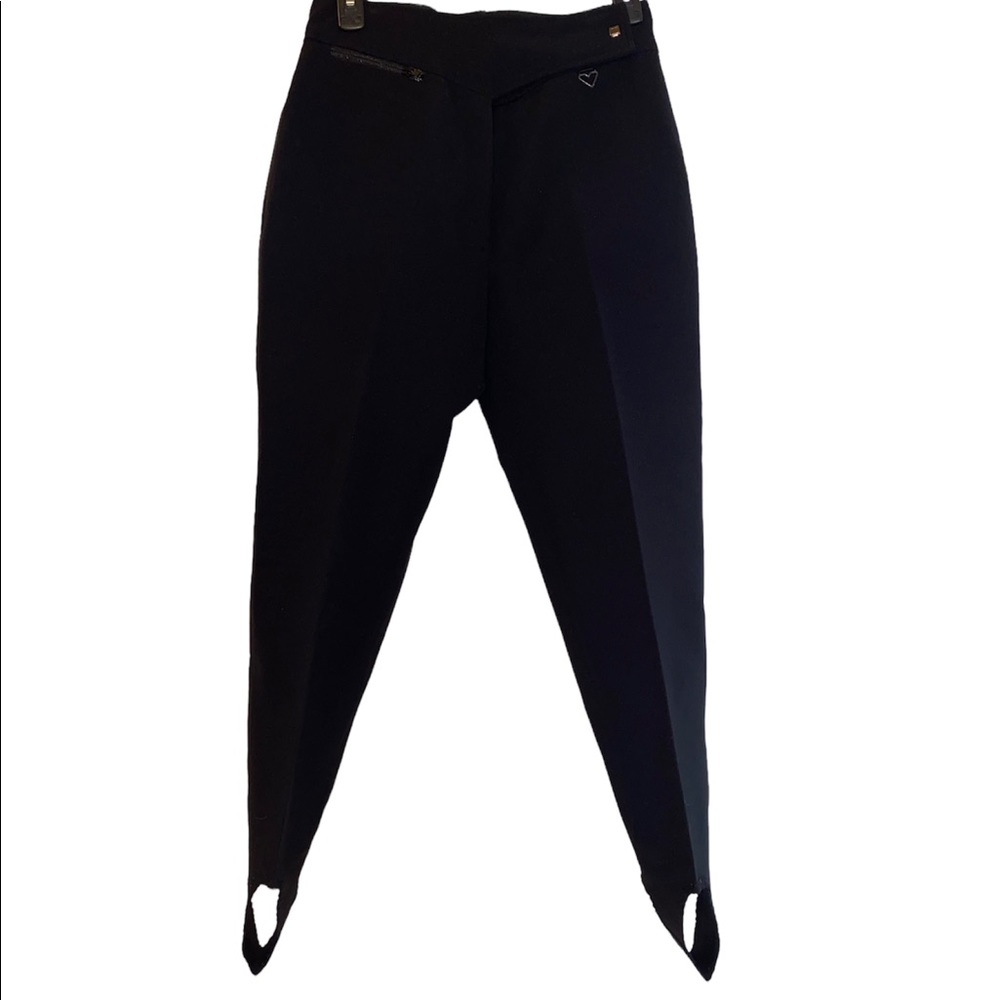 Obermeyer Ladie’s Black Ski Stirrup Wool Nylon Spandex pants (Size: 10R)